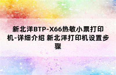 新北洋BTP-X66热敏小票打印机-详细介绍 新北洋打印机设置步骤